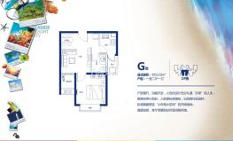 G户 1室2厅1卫 面积约51