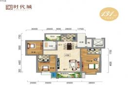 A1-1户型图 4室2厅2卫1厨 130㎡