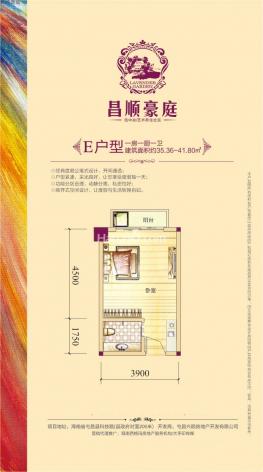E户型图 1室1卫1厨 35 41㎡