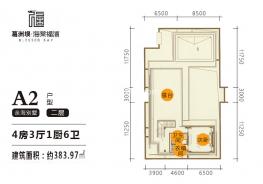 亲海别墅A2户型221㎡4房3厅1厨6卫二层