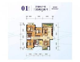 3室2厅1厨2卫115平米