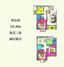 户型图 3室2厅2卫1厨 111㎡