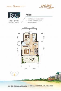 B2户型74㎡两房两厅